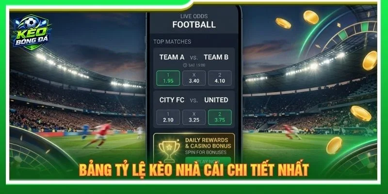 Bảng tỷ lệ kèo nhà cái chi tiết nhất