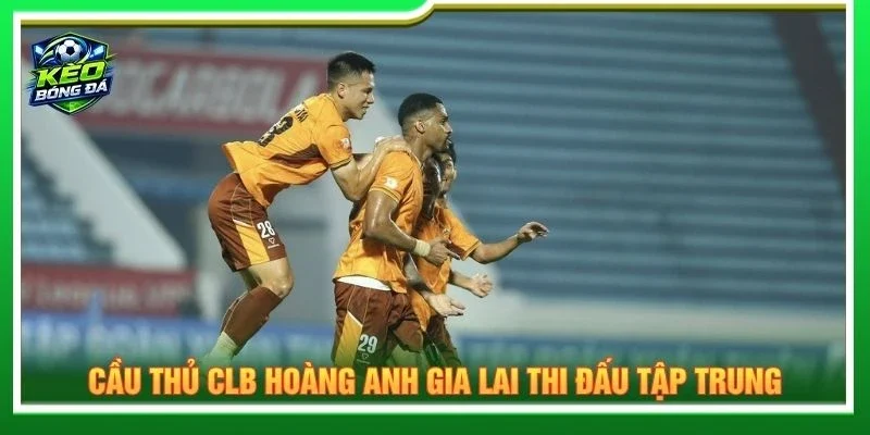 Cầu thủ CLB Hoàng Anh Gia Lai thi đấu tập trung