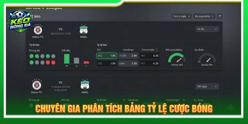 Chuyên gia phân tích bảng tỷ lệ cược bóng