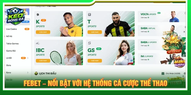 Cổng game FEBET là nhà cái cá cược bóng đá uy tín hot hit nhất năm