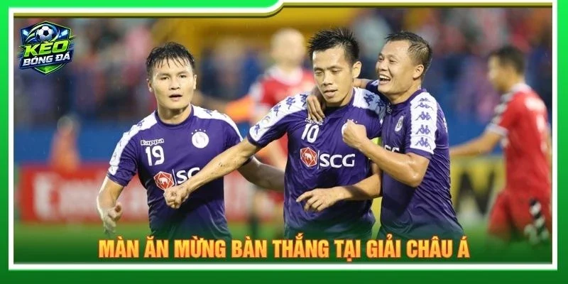 Màn ăn mừng bàn thắng tại giải châu Á