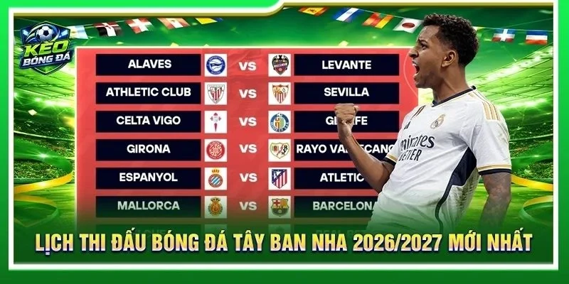 Lịch Thi Đấu Bóng Đá Tây Ban Nha 2026/2027 Mới Nhất Cần Biết